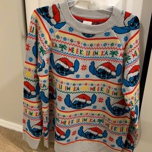 Disney Stitch holiday light up ugly sweater